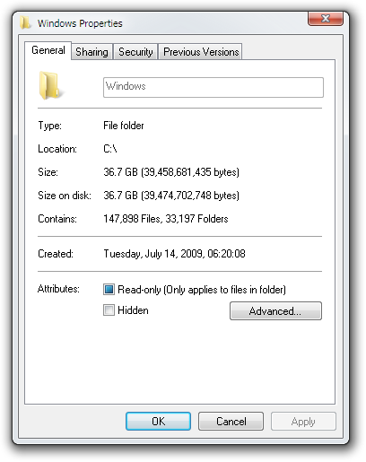 Folder Size In Windows Explorer